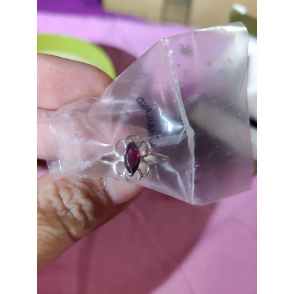 Sterling Silver Garnet Ring